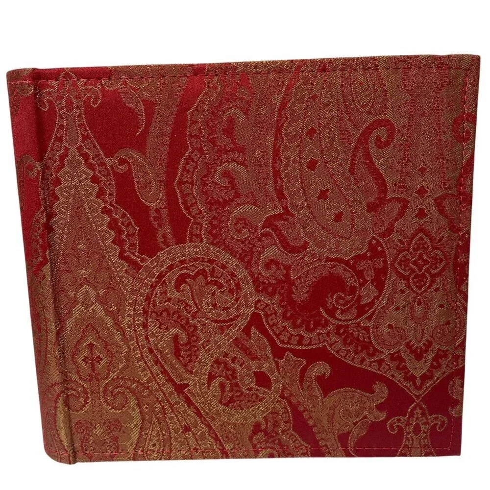 Luxury Photo Album Red Damask Fabric Holds 200 Photos 2 Up by Hom